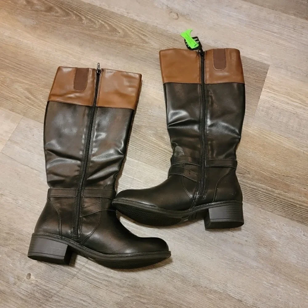 Arizona Womens Denver Riding Boots Block Heel size 7 NWT - Picture 3 of 7